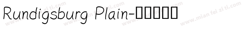 Rundigsburg Plain字体转换